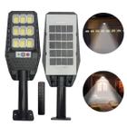 Kit 2 Luminárias Refletores Solares Externos LED 100W Com Sensor Noturno De Presença Com Controle Remoto 3 Modos De Luz