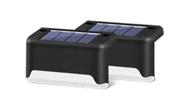 KIT 2 luminarias Solar Sensor Balizador LED de LUZ QUENTE LED Carregamento Solar, Área Externa,Diferentes para Casa MT078