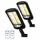 KIT 2 Luz Luminária Solar Com Controle Remoto 300w Leds Fortes Bateria 1500MAH LKY0034