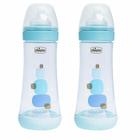 Kit 2 Mamadeiras Chicco Perfect5 Anticólica Azul 300ml 4m+