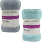 Kit 2 Manta Cobertor Solteiro Microfibra Soft Macia Fleece 150x220cm Camesa - Emcompre