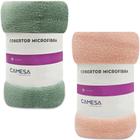 Kit 2 Manta Cobertor Solteiro Microfibra Soft Macia Fleece 150x220cm Camesa - Emcompre