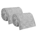 Kit 2 Mantas Cobertor Casal Microfibra Canelada Antialérgica Coberta Riscada Macia 2,00x1,80m