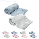 Kit 2 mantinhas cobertor infantil soninho do bebe poliéster pelucia macia aconchegante buba