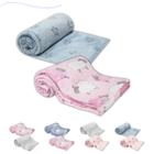 Kit 2 mantinhas cobertor infantil soninho do bebe poliéster pelucia macia aconchegante buba