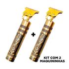 Kit 2 Máquinas Dragon Faz Pezinho Recarregável Barba