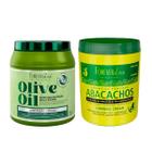 Kit 2 Máscara Olive Oil e Creme Abacachos 950g Forever Liss