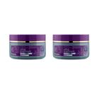 Kit 2 Máscara Ultra Platinum Matizadora Fattore Reduz Efeito Amarelo Cabelos Loiros e Brancos 250g