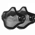 Kit 2 Máscaras de Proteção Airsoft Paintball Meia Face com Tela Metálica Tático Protetora Ntk