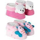 Kit 2 Meias Pantufa Bebê Recém Nascido Menina