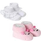 Kit 2 Meias Pantufa Bebê Recém Nascido Menina