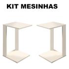 Kit 2 Mesas Canto Lateral Decoração Sala com Estilo