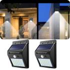 Kit 2 Mini Luminária Arandela LED Solar Externa 6W Com Sensor De Presença Movimento Para Paredes Muros Jardim