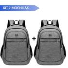 Kit 2 Mochilas Resistente Escolar Viagem Faculdade Multifuncional Estilosa - Cores