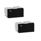 Kit 2 Módulos Interruptores Simples Paralelo Refinatto Weg 10a Preto Com Led