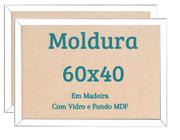 Kit 2 Molduras 60x40 Com Vidro Moldura Quadros Para Foto Imagem