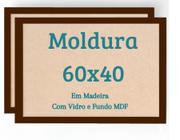 Kit 2 Molduras 60x40 Com Vidro Moldura Quadros Para Foto Imagem