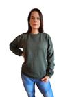 Kit 2 Moletons Blusa Feminina Gola Redonda Flanela