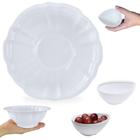 Kit 2 Molheiras em Formato Gota + Tigela Redonda 650ml Formato Flor Delicado Melamina / Plastico Bestfer