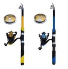 Kit 2 Molinete + 2 Vara De Pesca Ultra Light