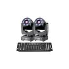 Kit 2 Moving Head Spot Led 60w 8 Cores Prisma Wash Com Mesa