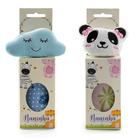 Kit 2 Naninhas de Bebê em Animais Modelos Diferentes - Nuvem Azul e Panda Menina - Beca Baby