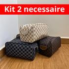 Kit 2 Necessaire Unissex Viagem Porta Maquiagens Porta Chuteira Organizadora