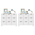 Kit 2 Nichos Organizadores com 9 Gavetas Branco/Branco - FdECOR