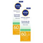 Kit 2 NIVEA SUN Protetor Solar Facial Beauty Expert Controle de Oleosidade FPS 60 50g