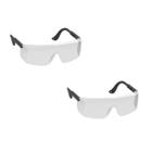 Kit 2 Óculos de Segurança Transparente EPI Haste Ajustável