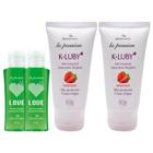 Kit 2 Óleo para Massagem Love Hot Menta + 2 K-LUBY Gel Corporal Morango - Sofisticatto