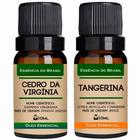 Kit 2 Óleos Essenciais 10ml - Cedro Da Virgínia + Tangerina