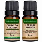 Kit 2 Óleos Essenciais 10Ml Cedro Virgínia + Laranja Amarga