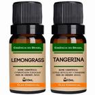 Kit 2 Óleos Essenciais 10ml - Lemongrass + Tangerina - Essência do Brasil