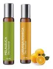 Kit 2 Óleos Essenciais Melaleuca E Laranja Roll On 10Ml Puro