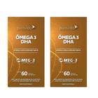 Kit 2 Ômega 3 Dha Puravida 1000mg 60 Cápsulas