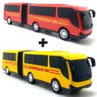 Kit 2 Ônibus De Brinquedo Grande Carrinhos Para Presente Top para menino