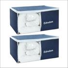 Kit 2 Organizador Edredom Roupa Cama Nylon Resistente Azul - VB Home