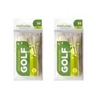 Kit 2 Pacotes de Espetos de bambu Golf 15cm Natural com 50 unidades Ideal para Lanches e Petiscos