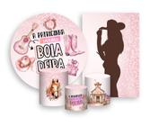 Kit 2 Painéis De Festa + Trio De Capas Cilindro - A Patricinha Boiadeira Rosa 013