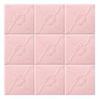 Kit 2 Painel Placa 3D Auto Adesivo Flor Rosa Alto Relevo 70x70cm - Gici Decor