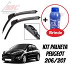 Kit 2 Palhetas Limpador De Parabrisa Dianteiro Peugeot 206/207 - 2001 a 2012