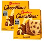 Kit 2 panetone bauducco chocottone chocolate natal 908g