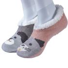 Kit 2 Pantufa Sapatilha com Sherpa Antiderrapante