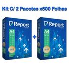 Kit 2 Papel Sulfite Report Premium A4 Branco - 500 Folhas