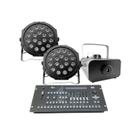 Kit 2 Par Led 18 Leds + Máquina De Fumaça 2000W + Mesa Pilot - Showtech/Jdb