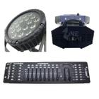 Kit 2 par led rgbwa + mesa dmx512 + maquina de fumaça 3000w - BRIWAX / ONE LIGHT