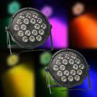 Kit 2 Par Led Slim Rgbw 18 Leds - Ad Light