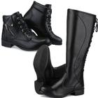 Kit 2 Pares Bota Casual Neway Cano Longo e Cano Curto Preto