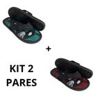 Kit 2 Pares Chinelo Masculino Confortável Tira Larga Lançamento